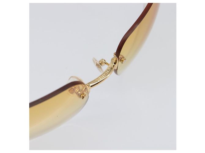 Gafas de sol CHANEL Metal Orange Gold CC Auth yk20917M Dorado Naranja - vista 7
