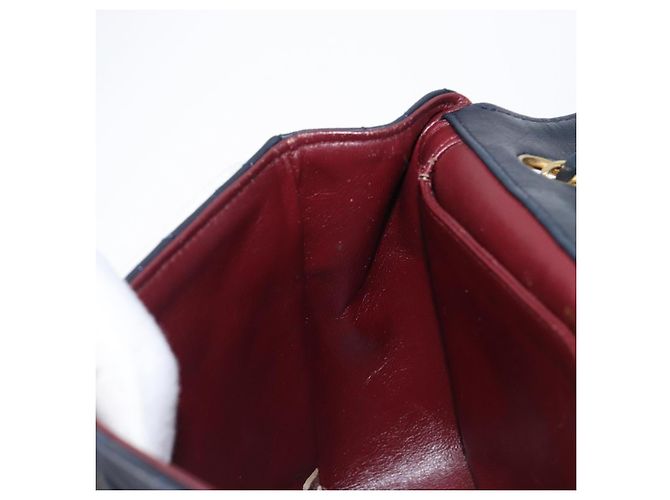 Borsa a tracolla CHANEL Matelasse con catena in pelle d'agnello Navy Gold CC Auth 204122V D'oro Blu navy - vista 23