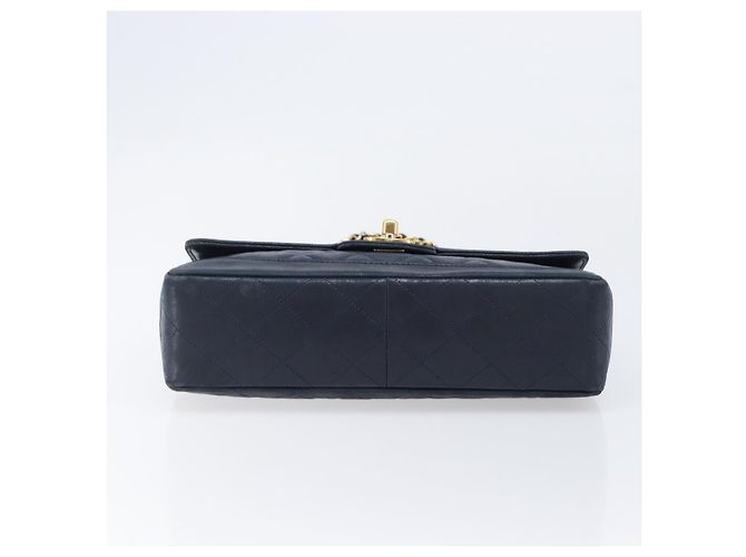Borsa a tracolla CHANEL Matelasse con catena in pelle d'agnello Navy Gold CC Auth 204122V D'oro Blu navy - vista 5