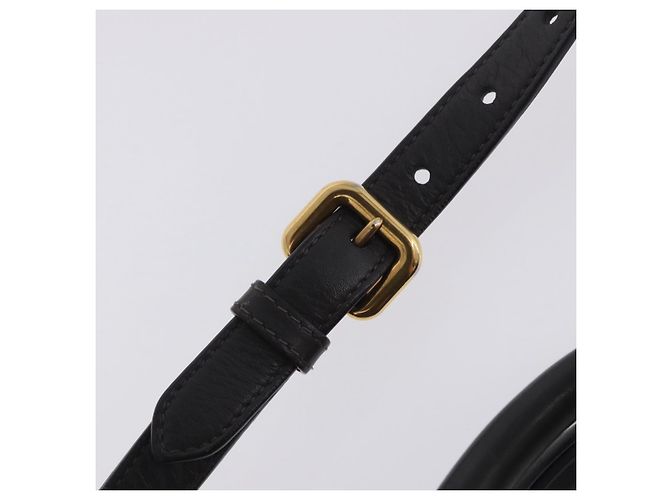 Bolsa de mão PRADA em couro 2way Marrom Dourado Auth 203484M - vista 21