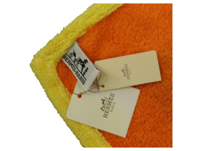 Hermès Toalha de Praia HERMES Pile Orange Auth ki6831M Laranja - vista 12