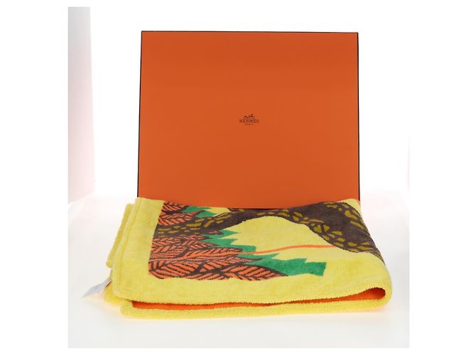 Hermès Toalha de Praia HERMES Pile Orange Auth ki6831M Laranja - vista 13