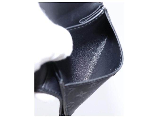 LOUIS VUITTON Monogram Satin Porte MonnaieSatin Card Case M92137 LV Auth 201535M Black - view 10