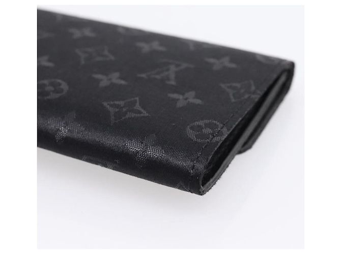LOUIS VUITTON Monogram Satin Porte MonnaieSatin Card Case M92137 LV Auth 201535M Black - view 15