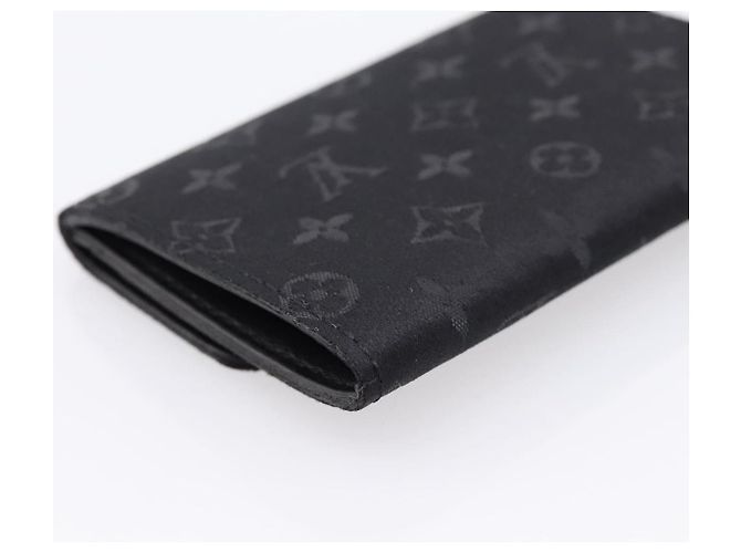 LOUIS VUITTON Monogram Satin Porte MonnaieSatin Card Case M92137 LV Auth 201535M Black - view 16
