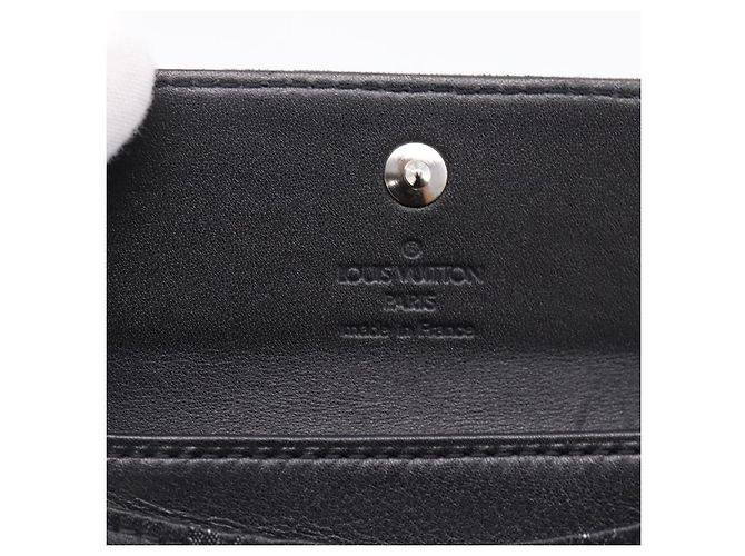 LOUIS VUITTON Monogram Satin Porte MonnaieSatin Card Case M92137 LV Auth 201535M Black - view 17
