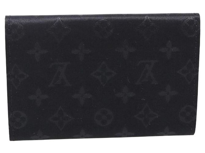 LOUIS VUITTON Monogram Satin Porte MonnaieSatin Card Case M92137 LV Auth 201535M Black - view 2