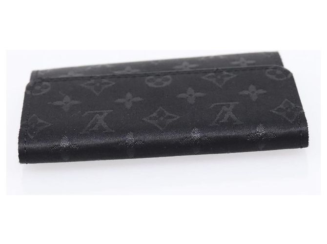 LOUIS VUITTON Monogram Satin Porte MonnaieSatin Card Case M92137 LV Auth 201535M Black - view 5