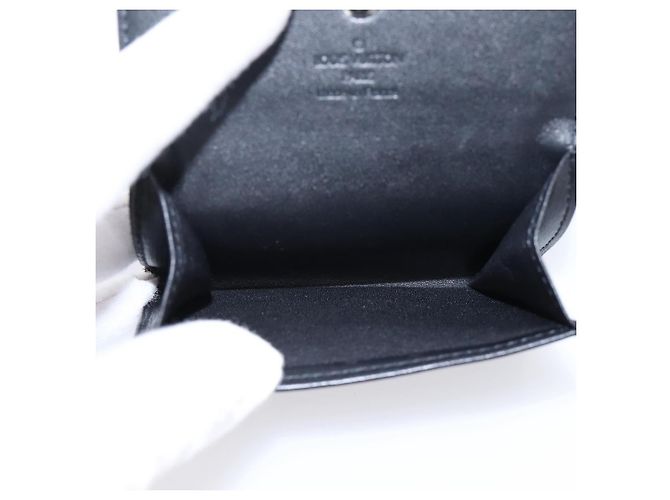 LOUIS VUITTON Monogram Satin Porte MonnaieSatin Card Case M92137 LV Auth 201535M Black - view 9