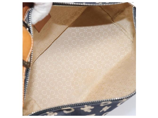 Céline Bolso de hombro CELINE Paris Macadam Canvas Denim Navy Silver Auth 203675A Plata Azul marino - vista 11