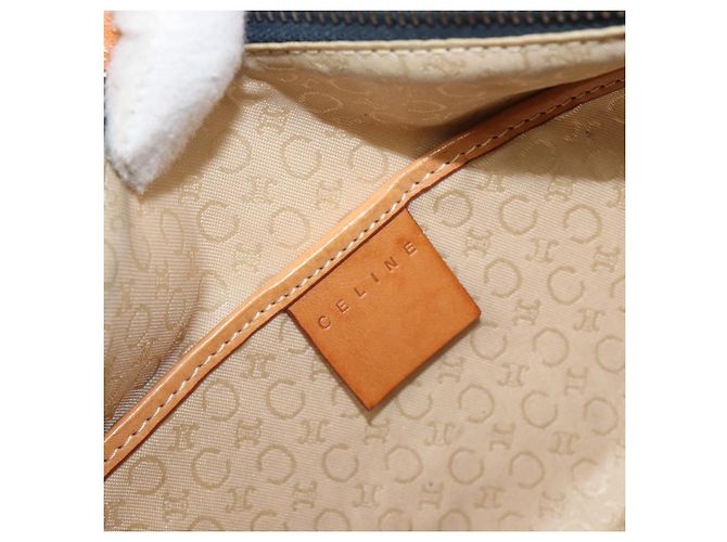 Céline Bolso de hombro CELINE Paris Macadam Canvas Denim Navy Silver Auth 203675A Plata Azul marino - vista 19