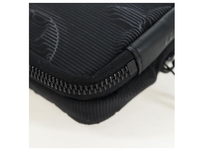 LOUIS VUITTON 3D monogram Double Phone Pouch Black M80141 LV Auth 203158M Negro - vista 19