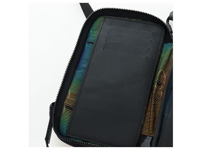 LOUIS VUITTON 3D monogram Double Phone Pouch Black M80141 LV Auth 203158M Negro - vista 28