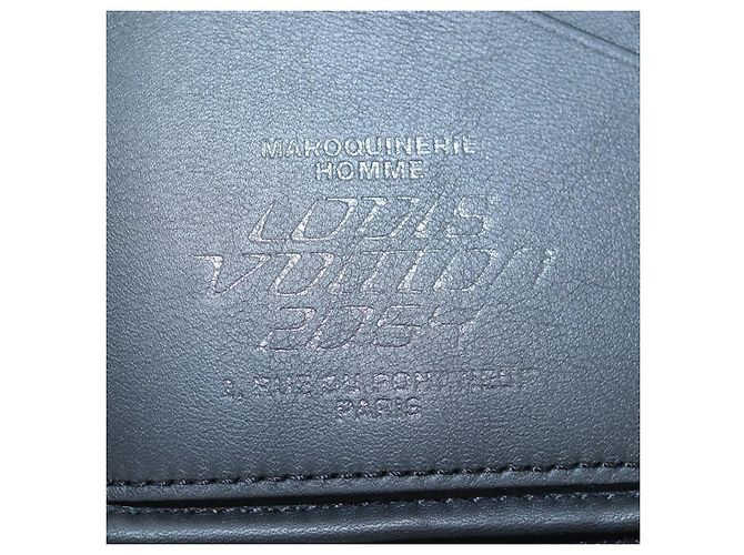 LOUIS VUITTON 3D monogram Double Phone Pouch Black M80141 LV Auth 203158M Negro - vista 30
