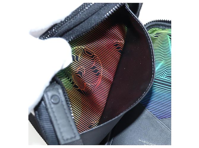 LOUIS VUITTON 3D monogram Double Phone Pouch Black M80141 LV Auth 203158M Negro - vista 31
