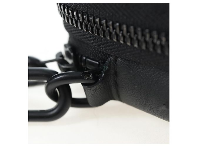 LOUIS VUITTON 3D monogram Double Phone Pouch Black M80141 LV Auth 203158M Negro - vista 9