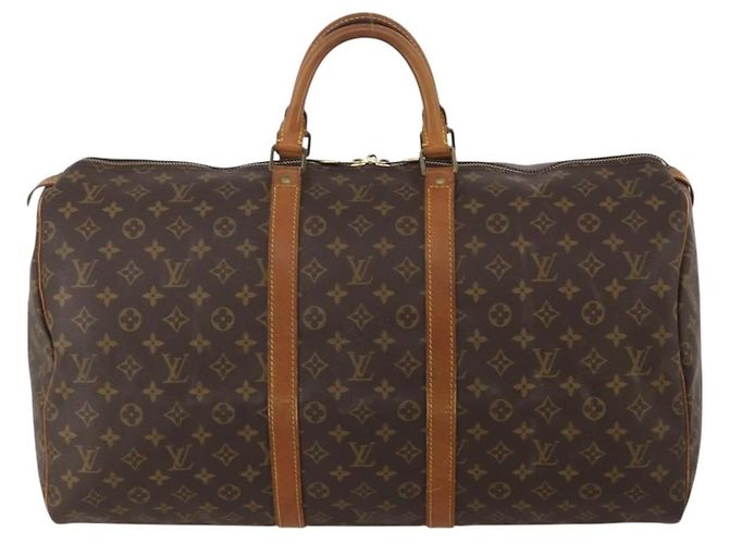 LOUIS VUITTON Monogram Keepall 55 Boston Bag M41424 LV Auth 201933 Monogramma - vista 13