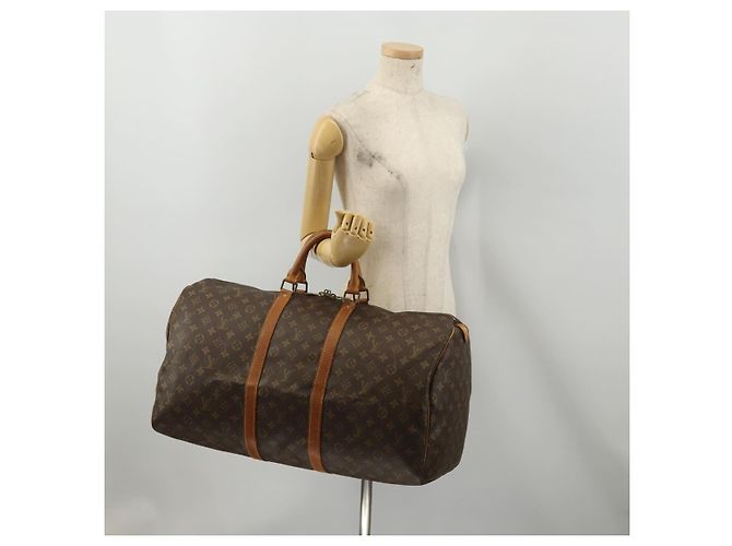 LOUIS VUITTON Monogram Keepall 55 Boston Bag M41424 LV Auth 201933 Monogramma - vista 21