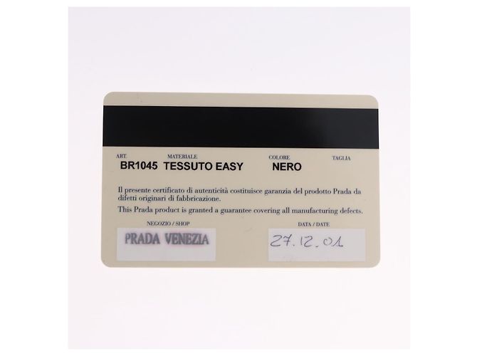 Borsa a tracolla PRADA in pelle e nylon Nero Oro Auth am12600V D'oro - vista 11