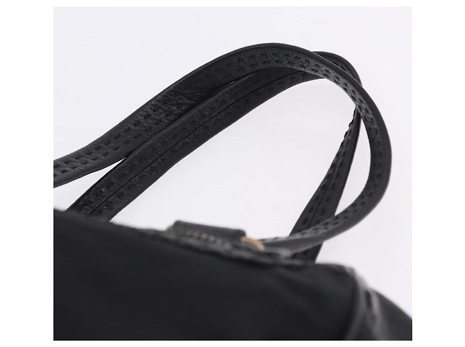 Borsa a tracolla PRADA in pelle e nylon Nero Oro Auth am12600V D'oro - vista 15