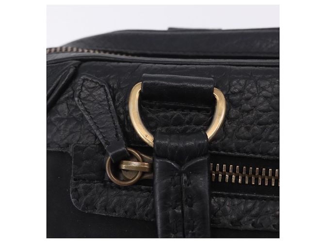 Borsa a tracolla PRADA in pelle e nylon Nero Oro Auth am12600V D'oro - vista 17