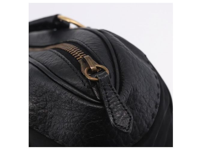 Borsa a tracolla PRADA in pelle e nylon Nero Oro Auth am12600V D'oro - vista 25