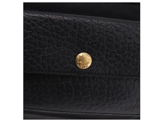 Borsa a tracolla PRADA in pelle e nylon Nero Oro Auth am12600V D'oro - vista 26