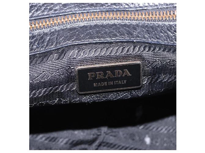 Borsa a tracolla PRADA in pelle e nylon Nero Oro Auth am12600V D'oro - vista 27