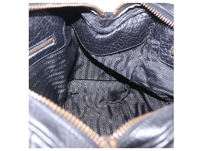 Borsa a tracolla PRADA in pelle e nylon Nero Oro Auth am12600V D'oro - vista 28