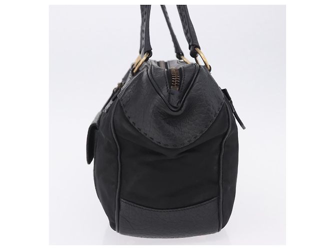 Borsa a tracolla PRADA in pelle e nylon Nero Oro Auth am12600V D'oro - vista 3