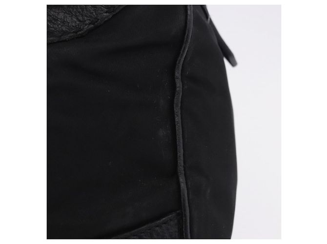 Borsa a tracolla PRADA in pelle e nylon Nero Oro Auth am12600V D'oro - vista 4
