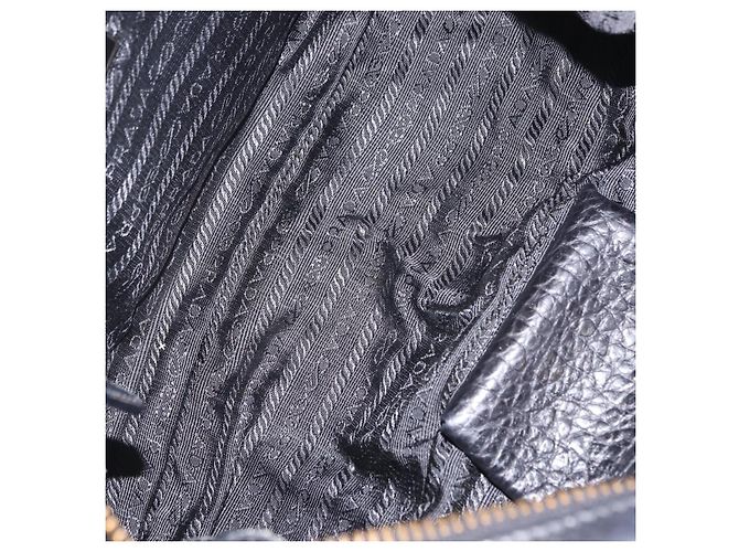 Borsa a tracolla PRADA in pelle e nylon Nero Oro Auth am12600V D'oro - vista 8