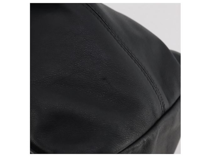 Borsa a mano BALENCIAGA Navy Cabas in pelle nera e argento 339933 Auth 204847 Nero - vista 10