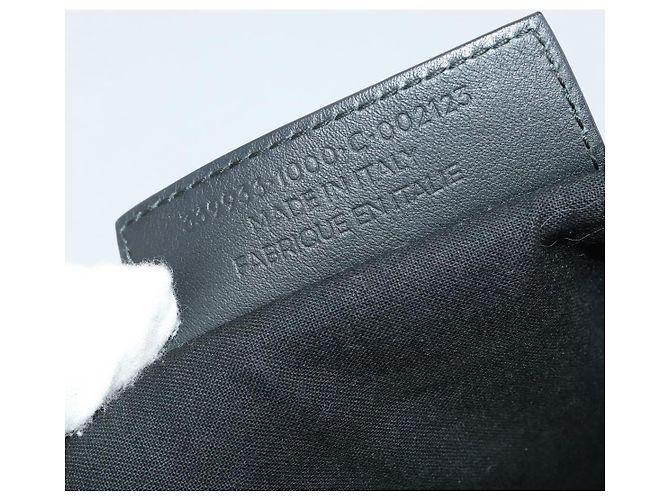 Borsa a mano BALENCIAGA Navy Cabas in pelle nera e argento 339933 Auth 204847 Nero - vista 12