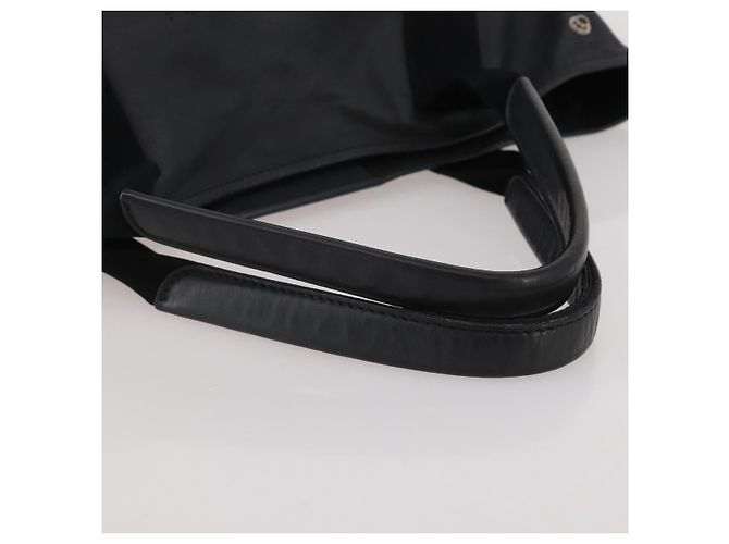 Borsa a mano BALENCIAGA Navy Cabas in pelle nera e argento 339933 Auth 204847 Nero - vista 7
