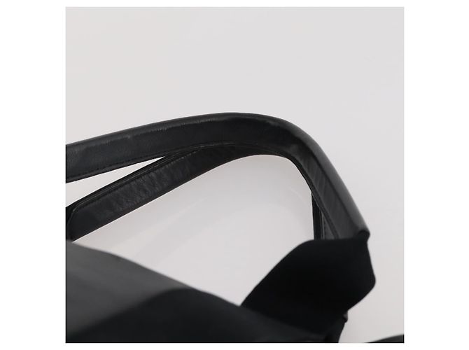 Borsa a mano BALENCIAGA Navy Cabas in pelle nera e argento 339933 Auth 204847 Nero - vista 8