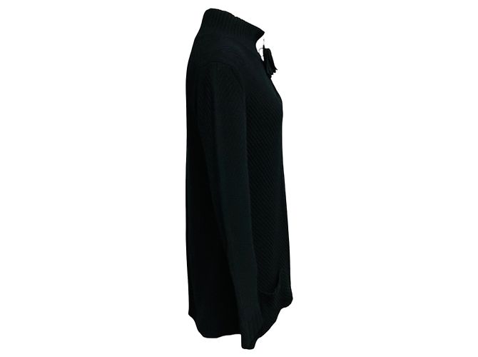 Autre Marque Rani Arabella schwarzer Kaschmirpullover mit Reißverschluss - Ansicht 2