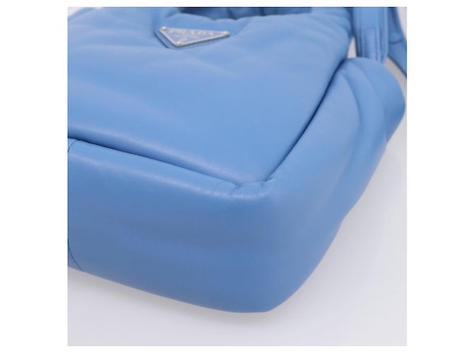 PRADA Handtasche aus Leder 2way Blau Silber Authentisch 204742SAM - Ansicht 15