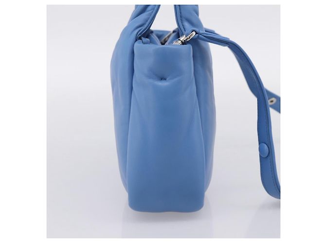 PRADA Handtasche aus Leder 2way Blau Silber Authentisch 204742SAM - Ansicht 3