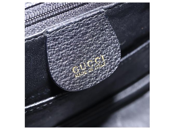 Borsa a mano GUCCI Bamboo Pelle Nero Oro 000 2046 0188 Auth 204145V D'oro - vista 25