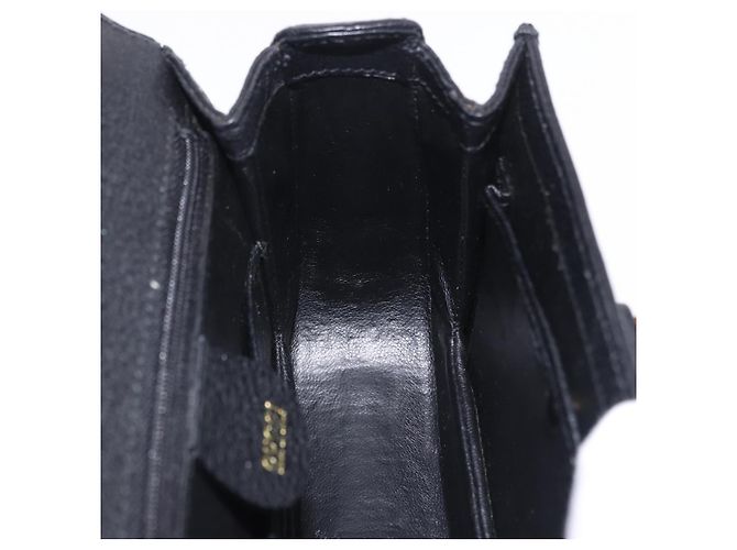 Borsa a mano GUCCI Bamboo Pelle Nero Oro 000 2046 0188 Auth 204145V D'oro - vista 26