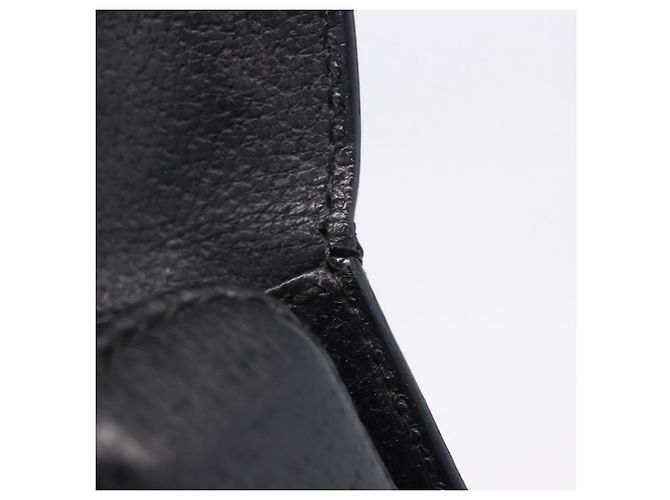 Borsa a mano GUCCI Bamboo Pelle Nero Oro 000 2046 0188 Auth 204145V D'oro - vista 9