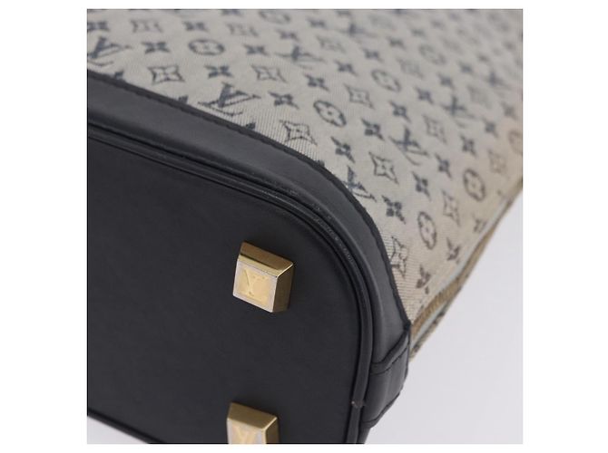 LOUIS VUITTON Monogram Mini Alma Haut Hand Bag Blue M92202 LV Auth 205142 - vista 16