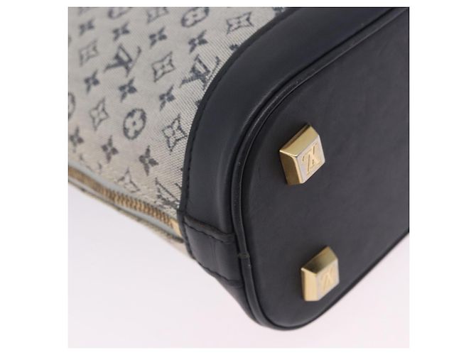 LOUIS VUITTON Monogram Mini Alma Haut Hand Bag Blue M92202 LV Auth 205142 - vista 17