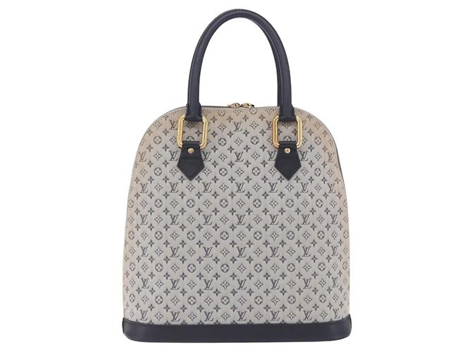 LOUIS VUITTON Monogram Mini Alma Haut Hand Bag Blue M92202 LV Auth 205142 - vista 2