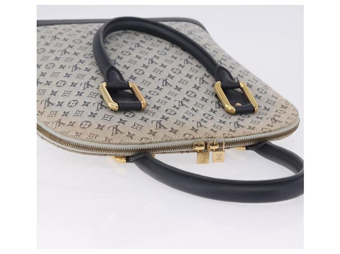 LOUIS VUITTON Monogram Mini Alma Haut Hand Bag Blue M92202 LV Auth 205142 - vista 7