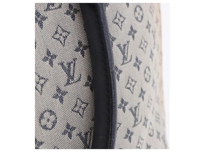 LOUIS VUITTON Monogram Mini Alma Haut Hand Bag Blue M92202 LV Auth 205142 - vista 9