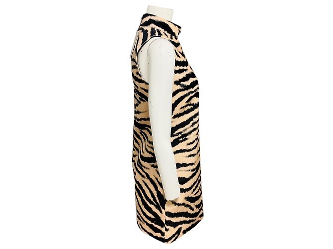 Autre Marque Cara Cara Beige / Black Zebra Blush Tay Mini Dress - vista 2