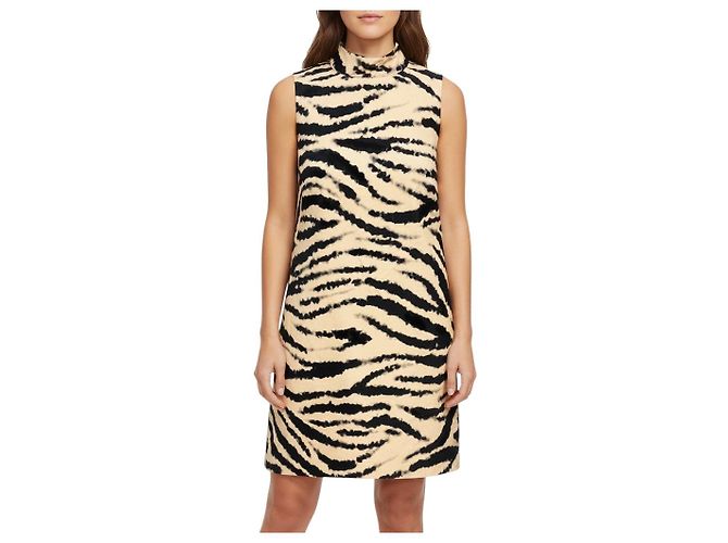 Autre Marque Cara Cara Beige / Black Zebra Blush Tay Mini Dress - vista 5