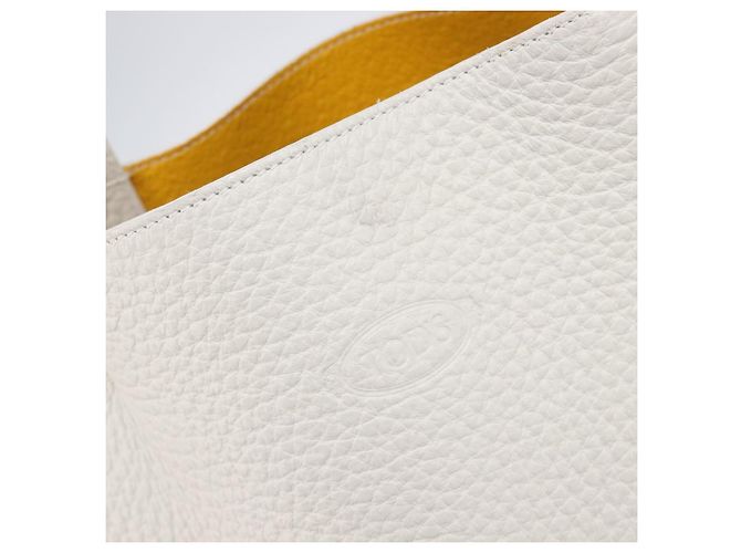 Autre Marque Borsa Tote TOD'S in pelle bianca argento Auth 204604A Bianco - vista 10